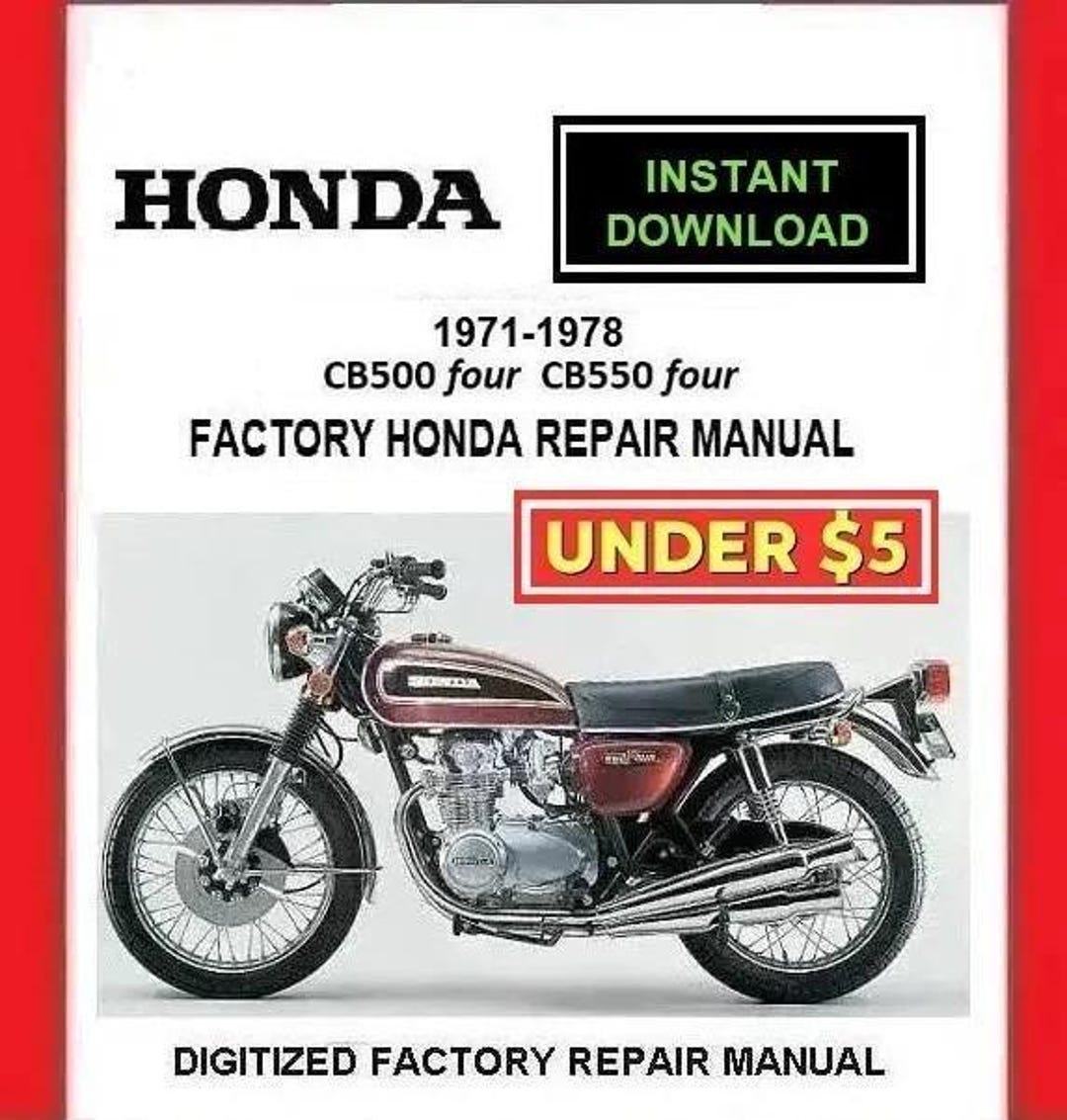 HONDA CB500 Four CB550 Four 1971-1978 Factory Service Repair