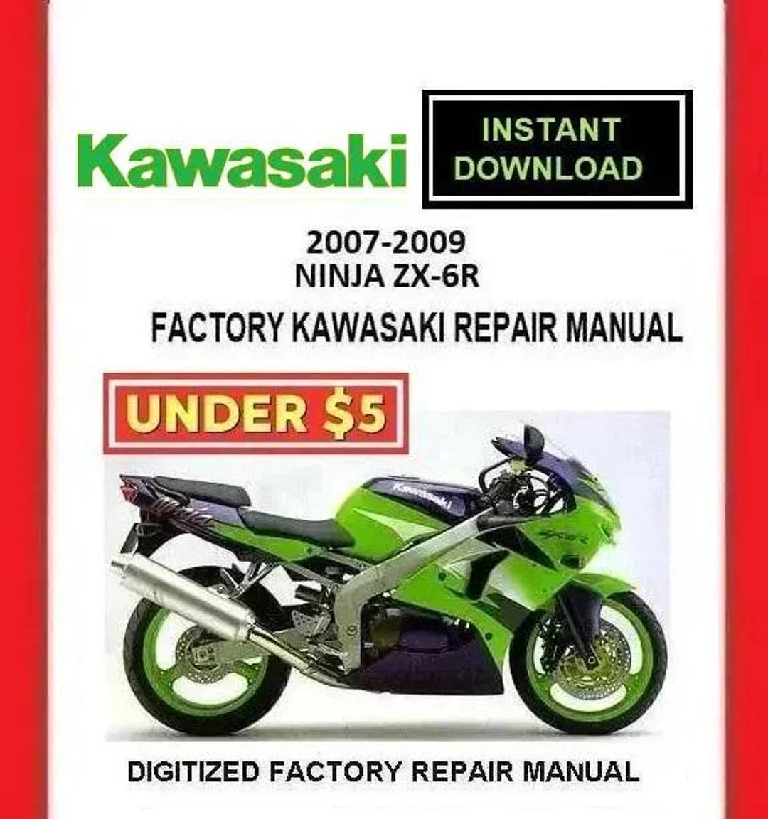 2007-2009 KAWASAKI NINJA ZX-6R ファクトリーサービス修理マニュアル