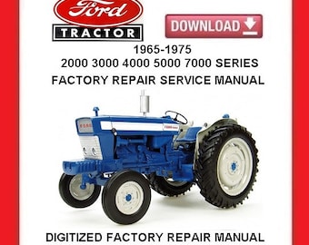 Manuel de réparation d'atelier pour tracteurs agricoles FORD série 4000 1965-1975 Télécharger le pdf