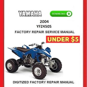 YAMAHA YFZ450S 2004 Factory Service Repair Manual pdf Download