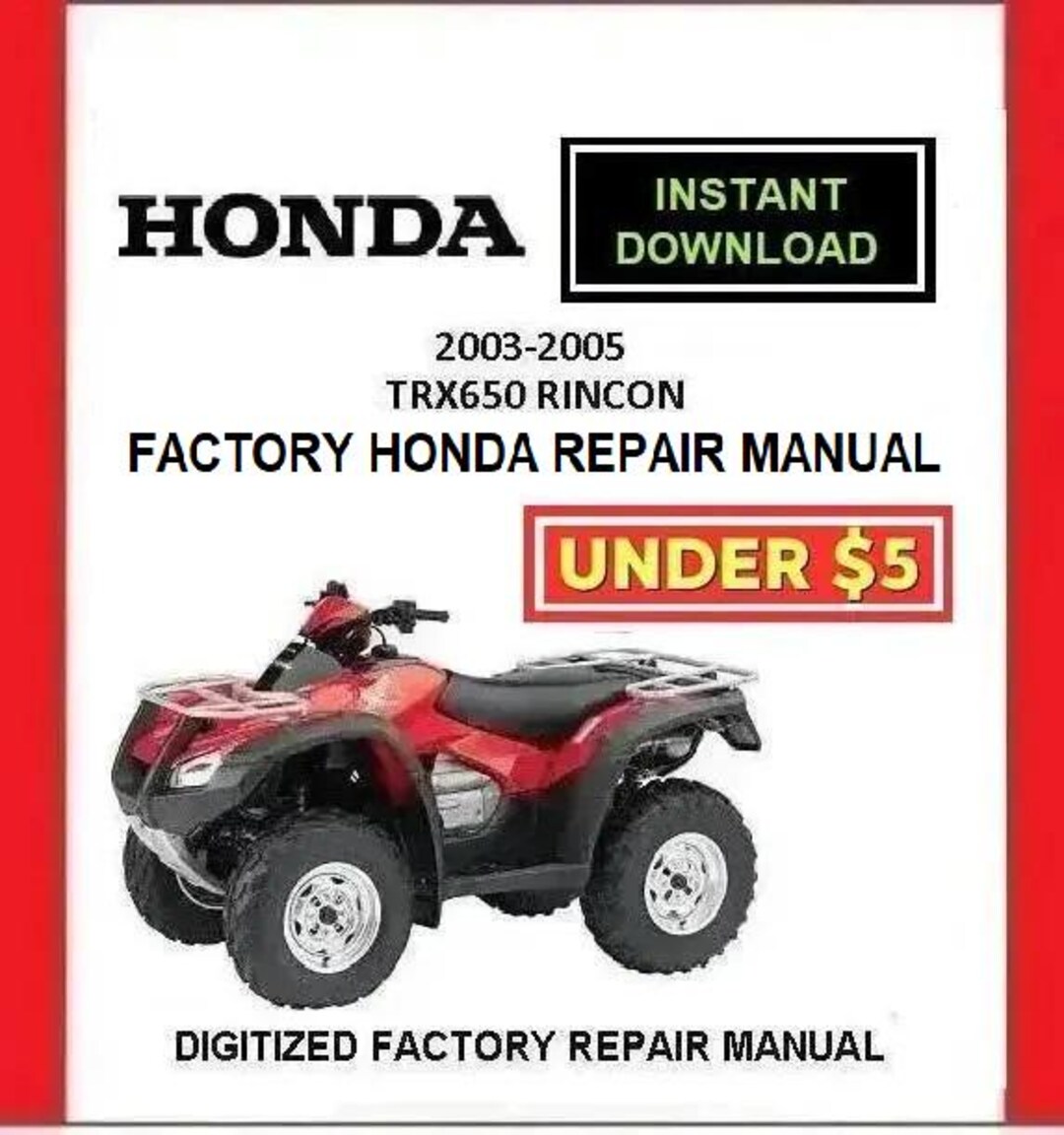 Printed Service Shop Repair Manual 2012 Honda Fourtrax Foreman ES 4x4