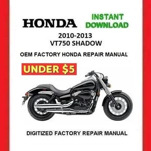 HONDA VT750 SHADOW 2010-2013 Factory Service Repair Manual pdf Download