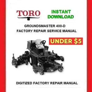 TORO Groundsmaster 4000-D Werkstatt Service Reparaturanleitung pdf Download