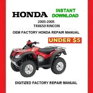 2009 HONDA TRX680 RINCON Factory Service Repair Manual pdf Download