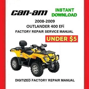 CAN-AM OUTLANDER 400EFi 2008-2009 Factory Service Repair Manual pdf Download