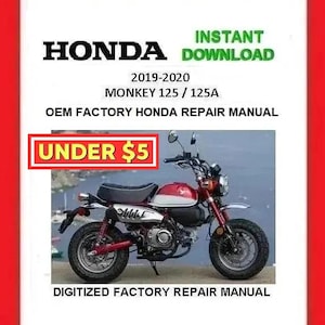 2019-2020 HONDA MONKEY 125/A Factory Service Repair Manual pdf Download