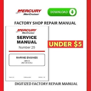 MERCURY MerCruiser Service Manual #25 GM V-6 4.3L pdf Download