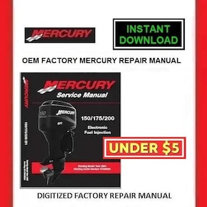 MERCURY Mariner 150 / 175 / 200hp EFi Outboard Motors Service Manual pdf Download