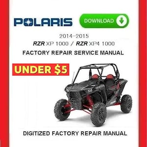 2015 POLARIS RZR1000 EXP 1000 XP4 Werksservice Reparaturanleitung pdf Herunterladen