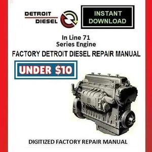 Manual de reparación y servicio de fábrica de motores Detroit Diesel serie 71 en línea
