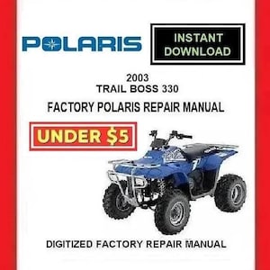 2003 POLARIS TRAIL BOSS 330 Factory Service Repair Manual pdf Download
