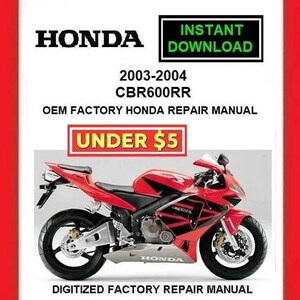 2003-2004 HONDA CBR600RR Factory Service Repair Manual pdf Download