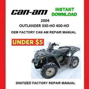 2004 CAN-AM Bombardier Outlander Factory Service Repair Manual pdf Download