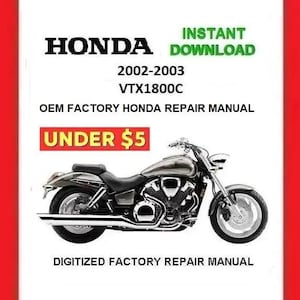 Scarica il manuale di riparazione e assistenza in fabbrica HONDA VTX1800C 2002-2003 in formato PDF