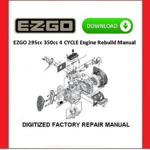EZGO 295cc 350cc 4サイクルエンジンショップリビルドマニュアルpdfダウンロード