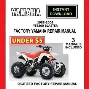 Manual de reparación y servicio de fábrica de Yamaha YFS200 BLASTER 1988-2006 (PDF)