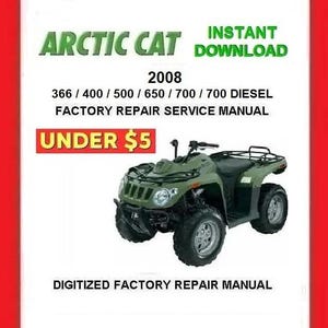 2008 ARCTIC CAT 366/ 400/ 500/ 650/ 700 Factory Service Repair Manual pdf Download
