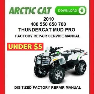 ARCTIC CAT 2010 400 550 650 700 1000 Fabrieksservice reparatiehandleiding pdf-download
