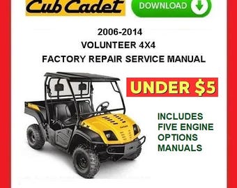 CUB CADET VOLUNTEER 4X4 Utility Vehicle Service Repair Manual pdf Download