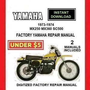 Manual de reparación y servicio de fábrica de Yamaha MX250, MX360 y SC500 (1973) (PDF)