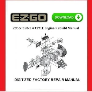 EZGO 295cc 350cc 4サイクルエンジンショップリビルドマニュアルpdfダウンロード
