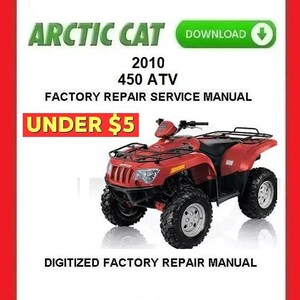 Manual de reparación y servicio de fábrica del Arctic Cat ATV 450 2010 (PDF)