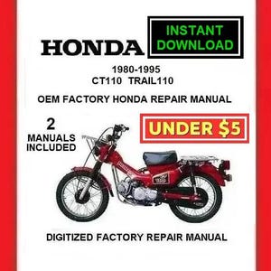 HONDA CT110 TRAIL 110 1980-1995 工場サービス修理マニュアル pdf ダウンロード