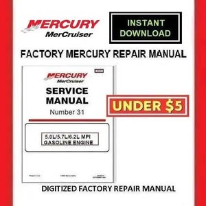 MERCURY MerCruiser-servicehandleiding #31 5,0 l 5,7 l 6,2 l MPI-motor pdf-download
