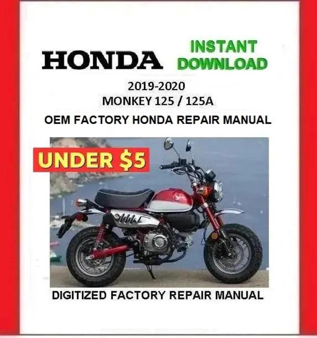 2019-2020 ホンダ モンキー 125/A 工場サービス修理マニュアル