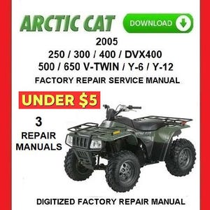 Manual de reparación y servicio de fábrica para todos los vehículos todo terreno Arctic Cat 2005 (PDF)
