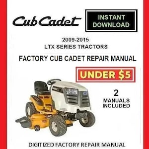Cub Cadet LTX Series Lawn Tractors Service Repair Manual pdf Download 2009-2015