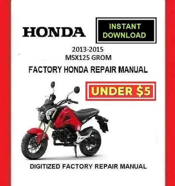 2013-2015 HONDA MSX125 GROM ファクトリーサービス修理マニュアル pdf
