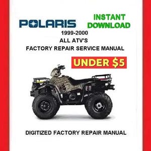 1999-2000 POLARIS ALL ATVs Factory Service Repair Manual pdf Download