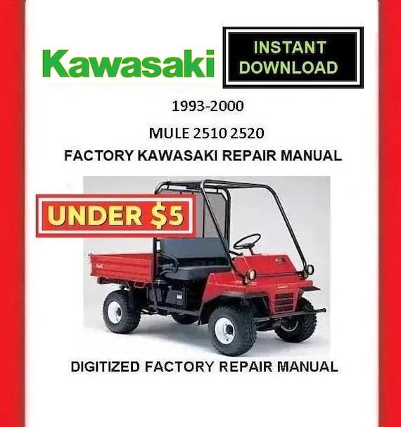 1993-2000 KAWASAKI MULE 2510 2520 Factory Service Repair Manual