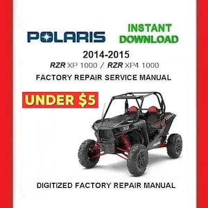 2014 POLARIS RZR1000 XP 1000 XP4 Factory Service Repair Manual pdf Download