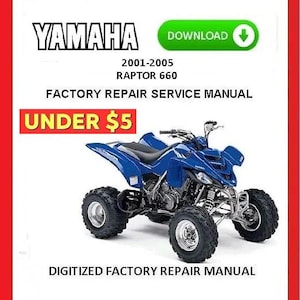 2002 YAMAHA RAPTOR 660 Factory Service Repair Manual pdf Download