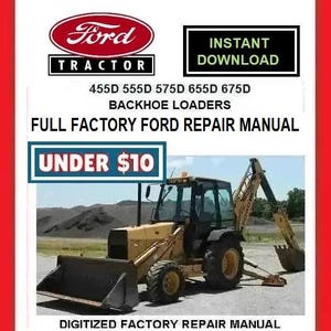 FORD 455D 555D 575D 655D Trekker Graaflaadcombinaties Service Reparatiehandleiding pdf-download