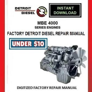 Manual de reparación y servicio de fábrica de motores Detroit Diesel MBE 4000 (PDF)