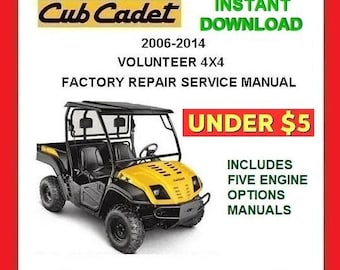 CUB CADET VOLUNTEER 4X4 Utility Vehicle Service Repair Manual pdf Download