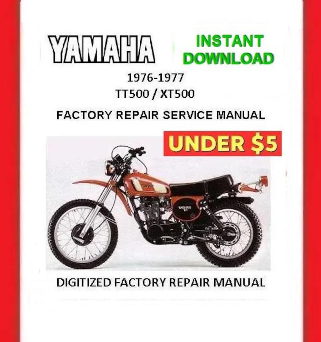 ヤマハ XT500 サービスマニュアル Yamaha XT500 & TT500 Motorcycle (1976-1981) Service Repair