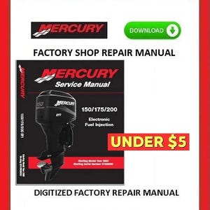 MERCURY Mariner 150/ 175/ 200hp EFi Outboard Motors Service Manual pdf Download