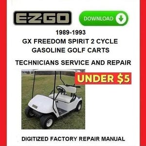 Manuale di riparazione e assistenza per carrello da golf a 2 tempi EZGO Freedom Spirit GX del 1990 (PDF)