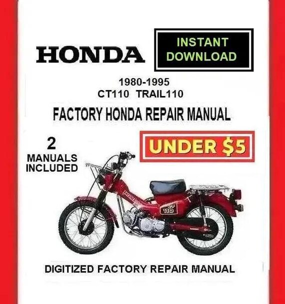 1980-1995 ホンダ CT110 トレイル110 工場サービス修理マニュアル pdf
