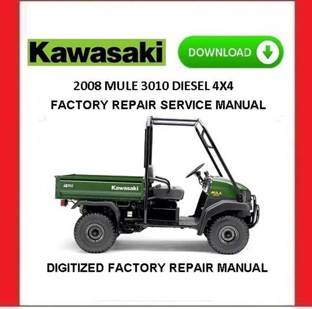 the automobile  ( 洋書) 2008 KAWASAKI MULE 3010 DIESEL 4X4 Factory Service Repair