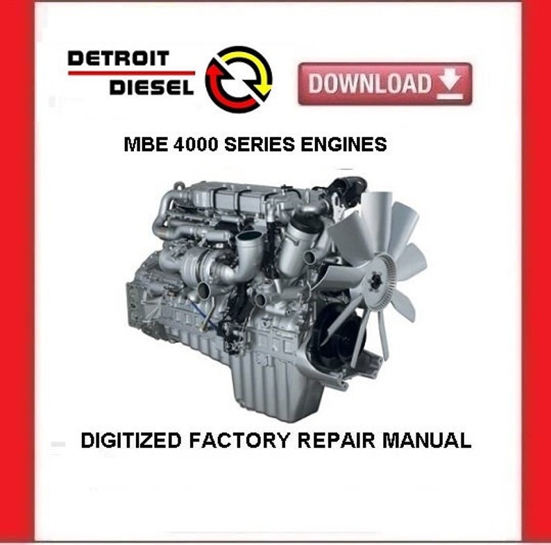 DETROIT DIESEL MBE 4000 Engines Factory Service Repair Manual Etsy