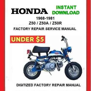 1968-1981 HONDA Z50 / Z50A / Z50R Factory Service Repair Manual pdf Download