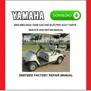 YAMAHA G22A および G22E ガスおよび電気ゴルフカート サービス修理マニュアル pdf ダウンロード