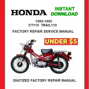 1980-1995 HONDA CT110 TRAIL 110 Factory Service Reparaturanleitung pdf-Download