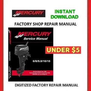 MERCURY Mariner 6hp 8hp 9.9hp 10hp 15hp 2 Stroke Service Manual pdf Download