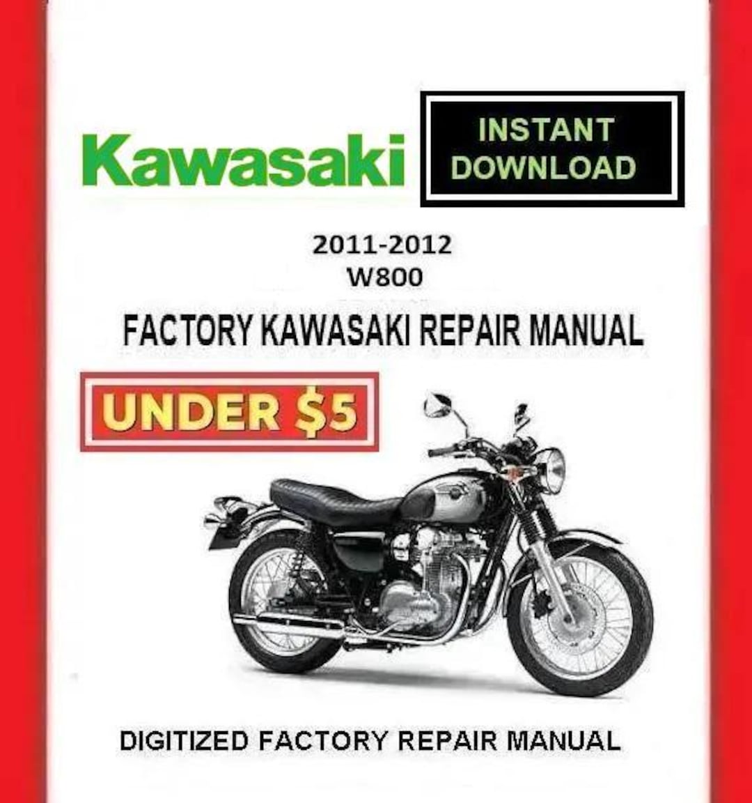 Kawasaki W800 モーターサイクル サービスマニュアル Service Manual Kawasaki 2016 W800 Repair